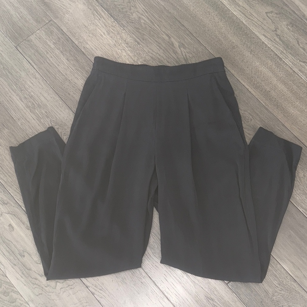 SHEIN Classic Black Women's tapered ankle pleated front dress Pants